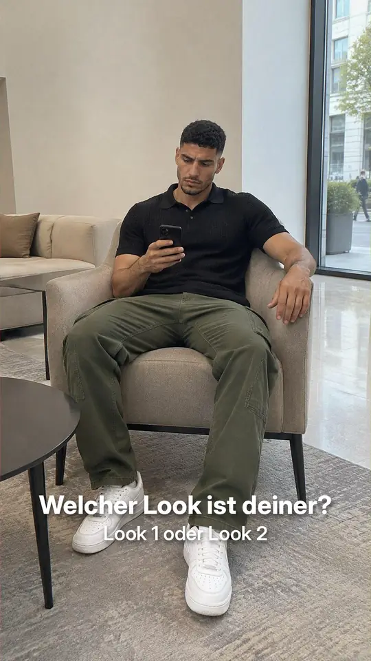 Abschluss-Slide mit der Frage, welcher Look es sein soll, 1 oder 2