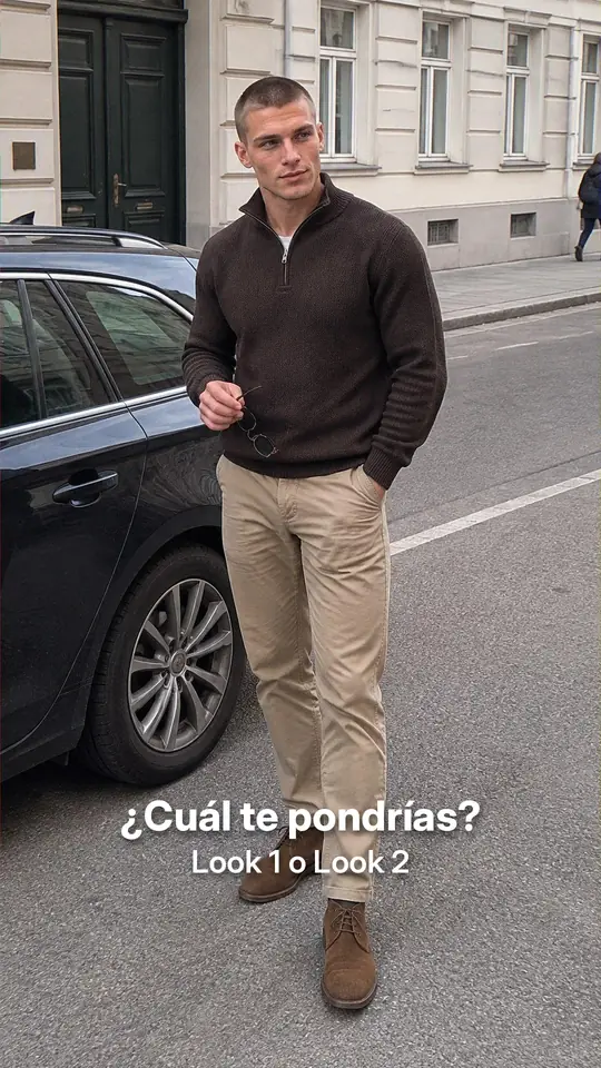Slide final que pregunta qué look te pondrías, 1 o 2